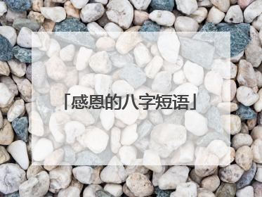 感恩的八字短语