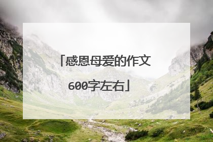 感恩母爱的作文600字左右