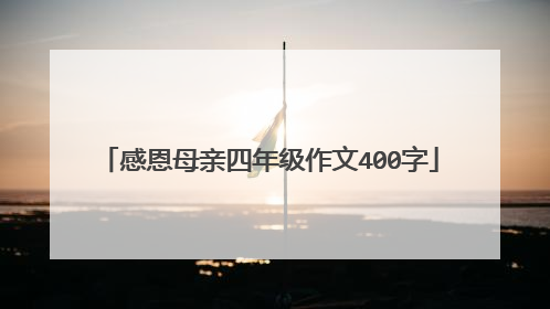 感恩母亲四年级作文400字