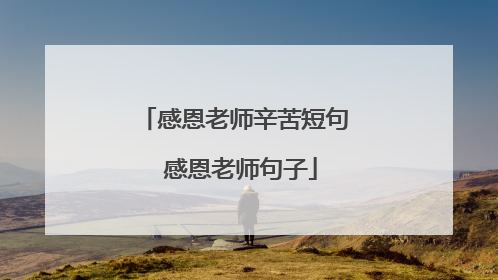 感恩老师辛苦短句 感恩老师句子