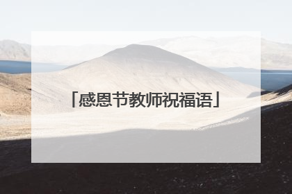 感恩节教师祝福语