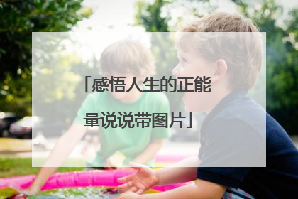 感悟人生的正能量说说带图片