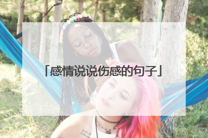感情说说伤感的句子