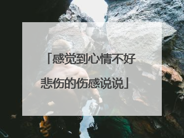 感觉到心情不好悲伤的伤感说说
