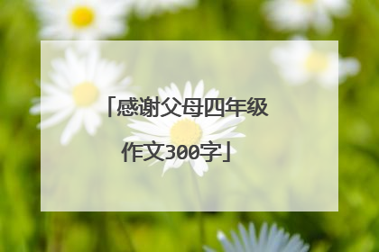 感谢父母四年级作文300字