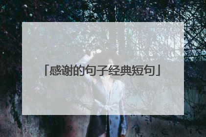 感谢的句子经典短句