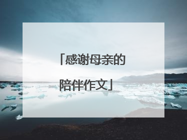 感谢母亲的陪伴作文