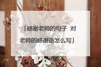 感谢老师的句子 对老师的感谢语怎么写