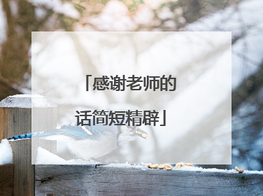 感谢老师的话简短精辟