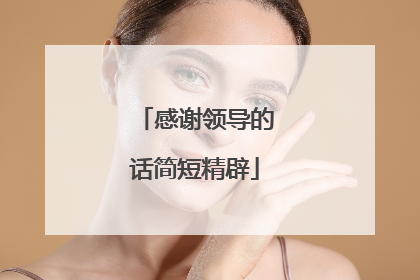 感谢领导的话简短精辟