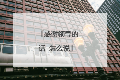 感谢领导的话 怎么说