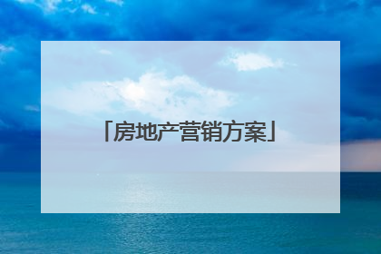 房地产营销方案