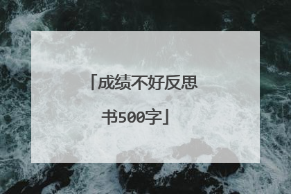 成绩不好反思书500字