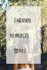 成功的经典名言警句
