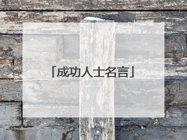 成功人士名言