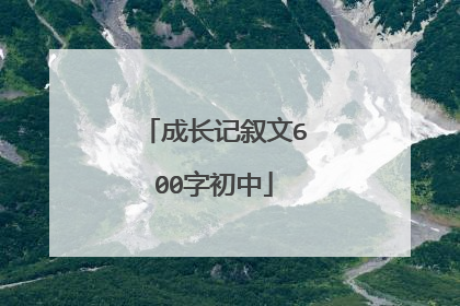 成长记叙文600字初中