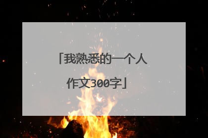 我熟悉的一个人作文300字