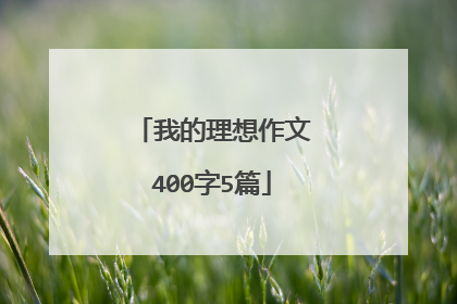 我的理想作文400字5篇