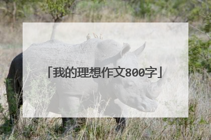 我的理想作文800字