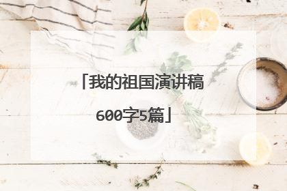 我的祖国演讲稿600字5篇