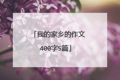 我的家乡的作文400字5篇