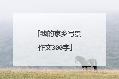 我的家乡写景作文300字