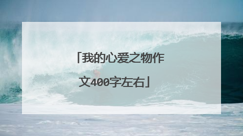 我的心爱之物作文400字左右