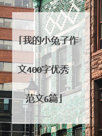 我的小兔子作文400字优秀范文6篇