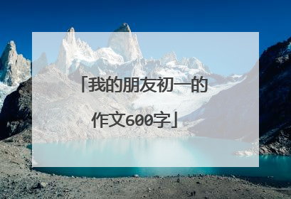 我的朋友初一的作文600字