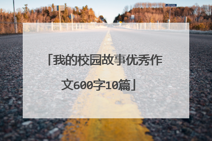 我的校园故事优秀作文600字10篇
