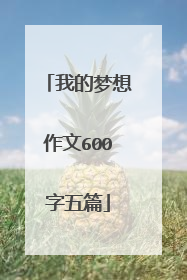 我的梦想作文600字五篇
