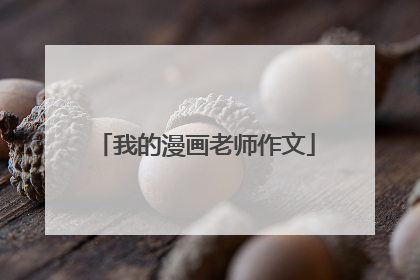 我的漫画老师作文