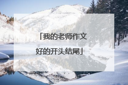我的老师作文好的开头结尾