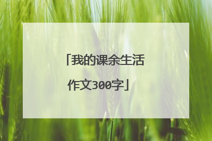 我的课余生活作文300字