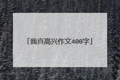我真高兴作文400字