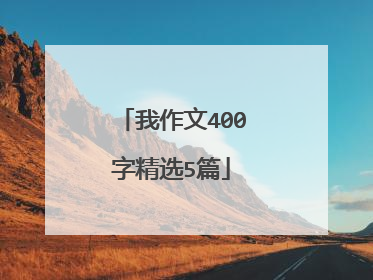 我作文400字精选5篇