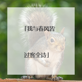 我与春风皆过客全诗