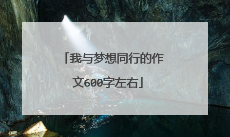 我与梦想同行的作文600字左右