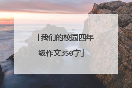 我们的校园四年级作文350字