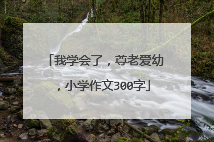我学会了,尊老爱幼,小学作文300字