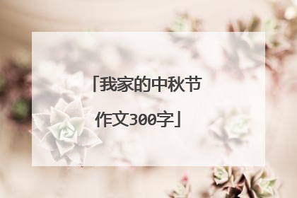 我家的中秋节作文300字