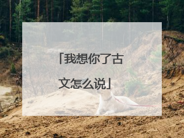 我想你了古文怎么说