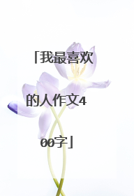 我最喜欢的人作文400字