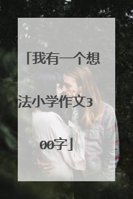 我有一个想法小学作文300字