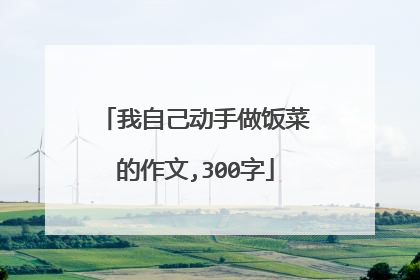 我自己动手做饭菜的作文,300字