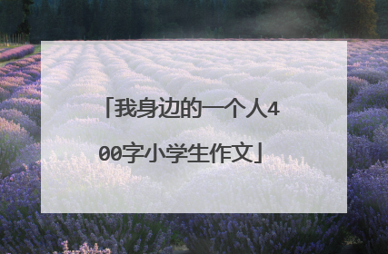 我身边的一个人400字小学生作文