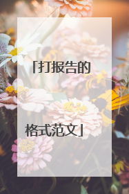 打报告的格式范文