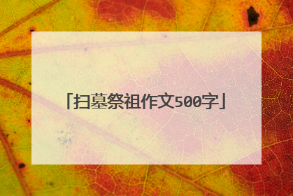 扫墓祭祖作文500字
