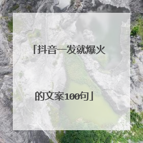 抖音一发就爆火的文案100句