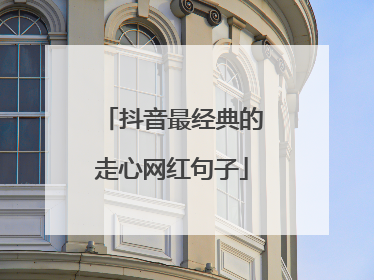 抖音最经典的走心网红句子